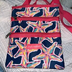 Simply Southern Starfish Crossbody Bag - Navy and Pink